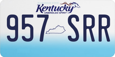 KY license plate 957SRR
