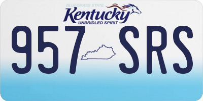 KY license plate 957SRS