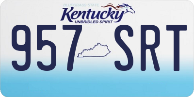 KY license plate 957SRT