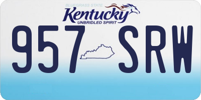 KY license plate 957SRW