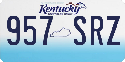 KY license plate 957SRZ