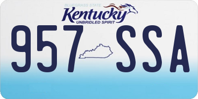 KY license plate 957SSA