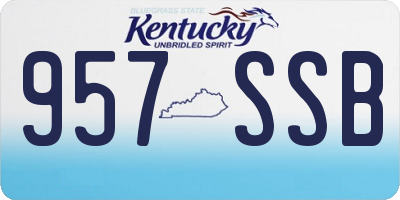 KY license plate 957SSB