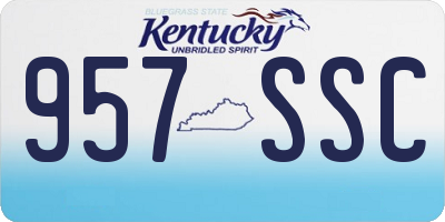 KY license plate 957SSC