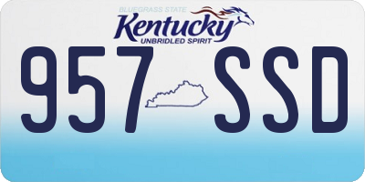 KY license plate 957SSD