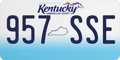 KY license plate 957SSE