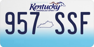 KY license plate 957SSF
