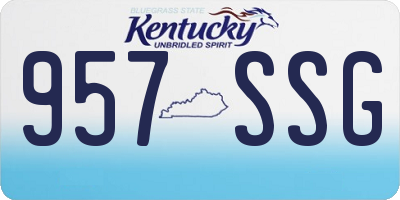 KY license plate 957SSG