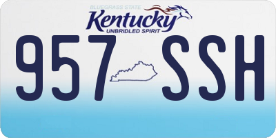 KY license plate 957SSH