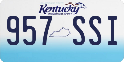 KY license plate 957SSI