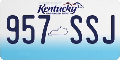 KY license plate 957SSJ