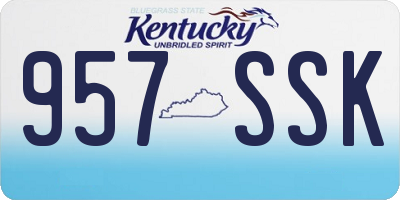 KY license plate 957SSK