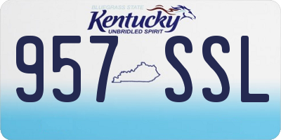 KY license plate 957SSL