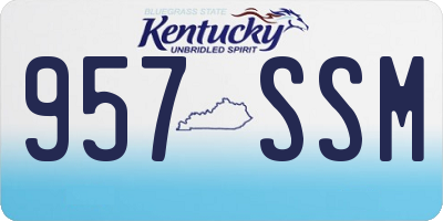 KY license plate 957SSM