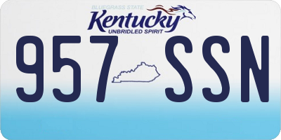 KY license plate 957SSN