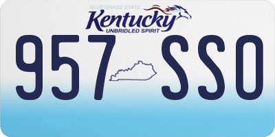 KY license plate 957SSO