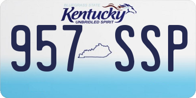 KY license plate 957SSP