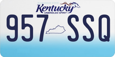KY license plate 957SSQ