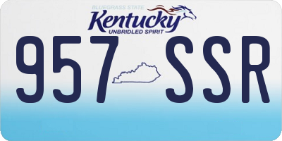 KY license plate 957SSR