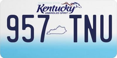 KY license plate 957TNU