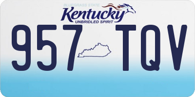 KY license plate 957TQV