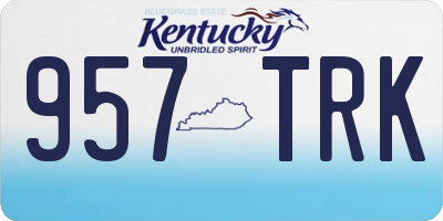 KY license plate 957TRK