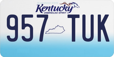 KY license plate 957TUK