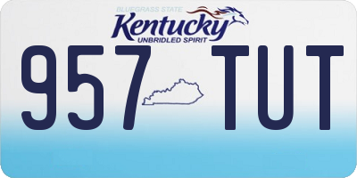 KY license plate 957TUT