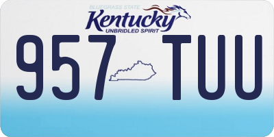 KY license plate 957TUU