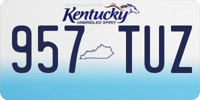 KY license plate 957TUZ
