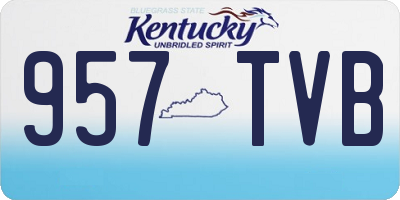 KY license plate 957TVB