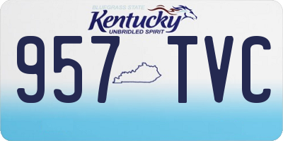 KY license plate 957TVC