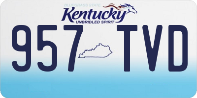 KY license plate 957TVD