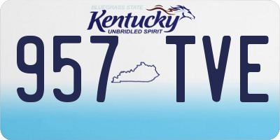 KY license plate 957TVE