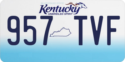 KY license plate 957TVF