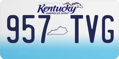 KY license plate 957TVG