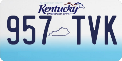 KY license plate 957TVK