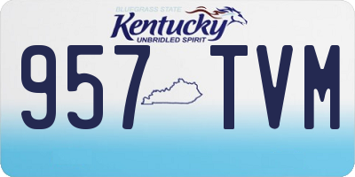 KY license plate 957TVM