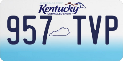 KY license plate 957TVP