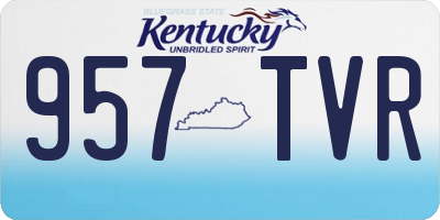 KY license plate 957TVR
