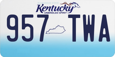KY license plate 957TWA