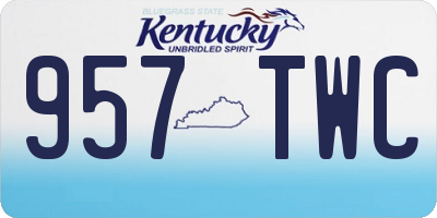 KY license plate 957TWC