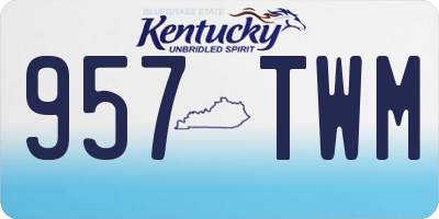 KY license plate 957TWM