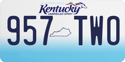 KY license plate 957TWO
