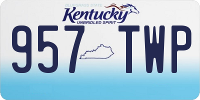 KY license plate 957TWP