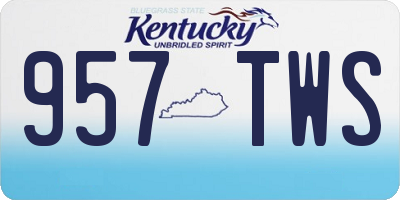 KY license plate 957TWS
