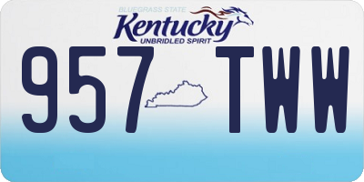 KY license plate 957TWW