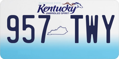 KY license plate 957TWY