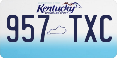 KY license plate 957TXC
