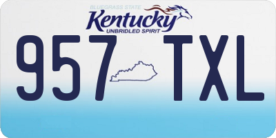 KY license plate 957TXL